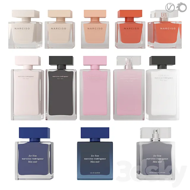 Narciso Rodriguez Perfume Set 3DS Max Model