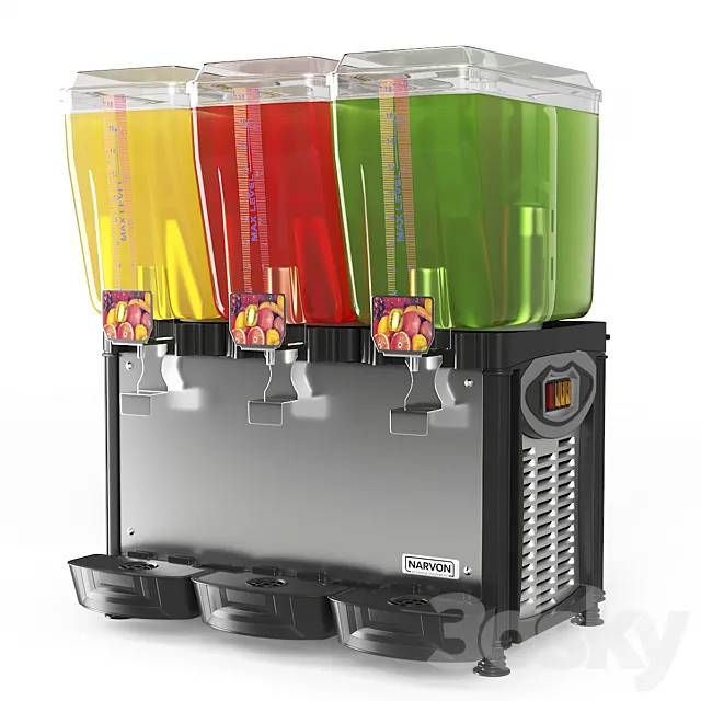 Narvon D5G-3 chilled beverage dispenser 3ds Max