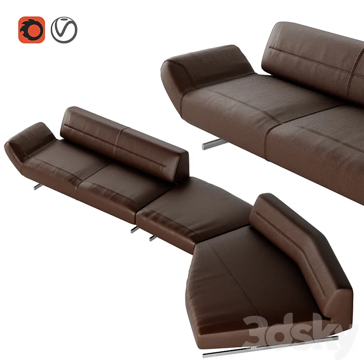 Nash Sofa – Composition I 3DS Max Model