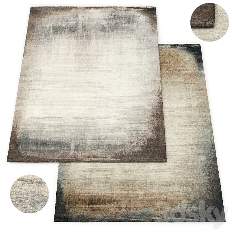 Nasrin Hand-Knotted Wool Rug Restoration Hardware 3DS Max Model