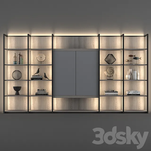 Natevo Continuum bookcase (Flou) 3DS Max Model