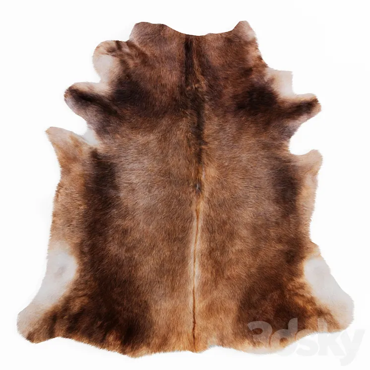 Natural Animal Cowhide Rug 3DS Max