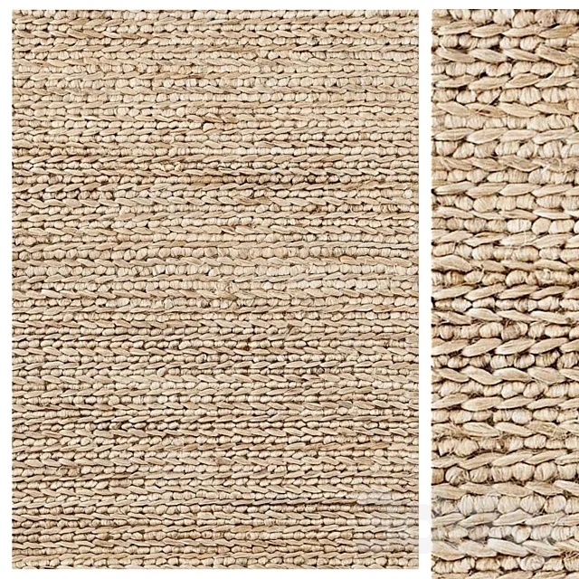 Natural Braided Designer Jute Rug 3DS Max Model