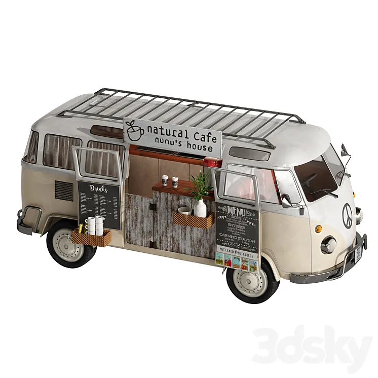 Natural Cafe Van 3DS Max Model