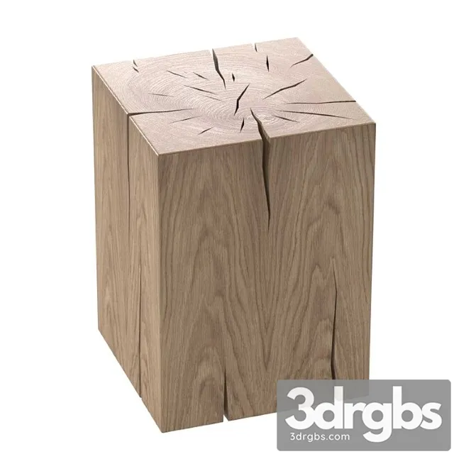 Natural solid oak cube table by rose uniacke
