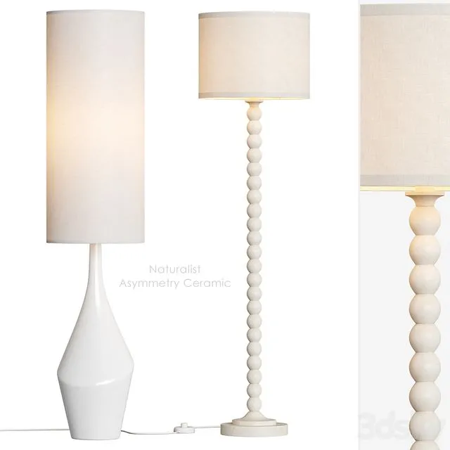 Naturalist Asymmetry Ceramic Floor Lamp West Elm 3dsMax Model