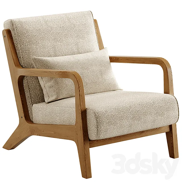Nature Life Fabric Armchair With Armrests 3ds Max