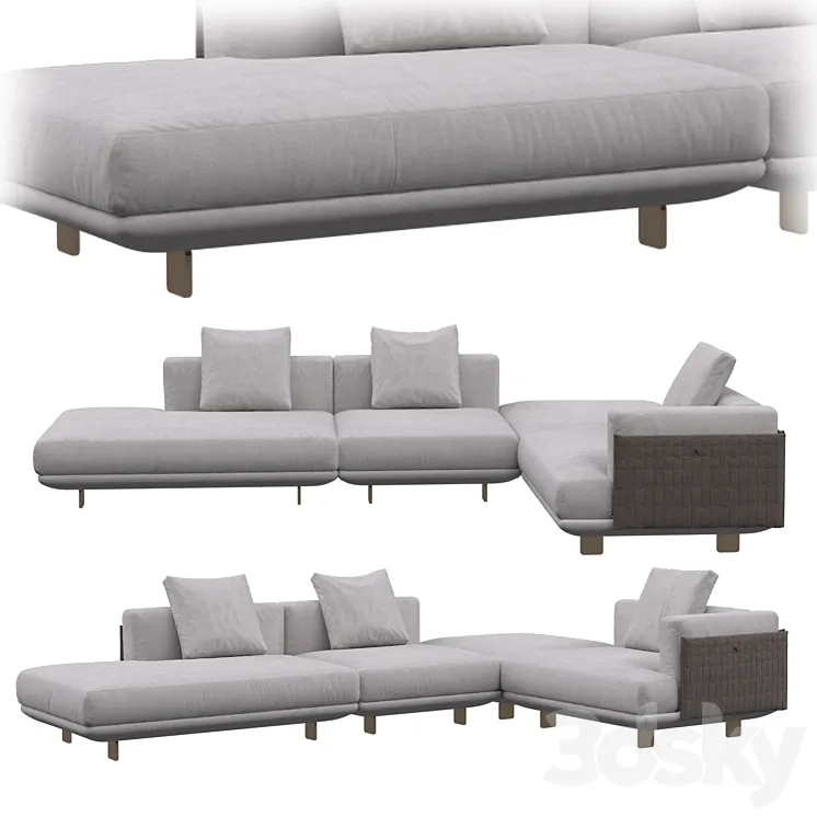 Natuzzi Campus Sofa 3DS Max