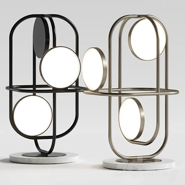 Natuzzi Circle Table Lamps 3ds Max