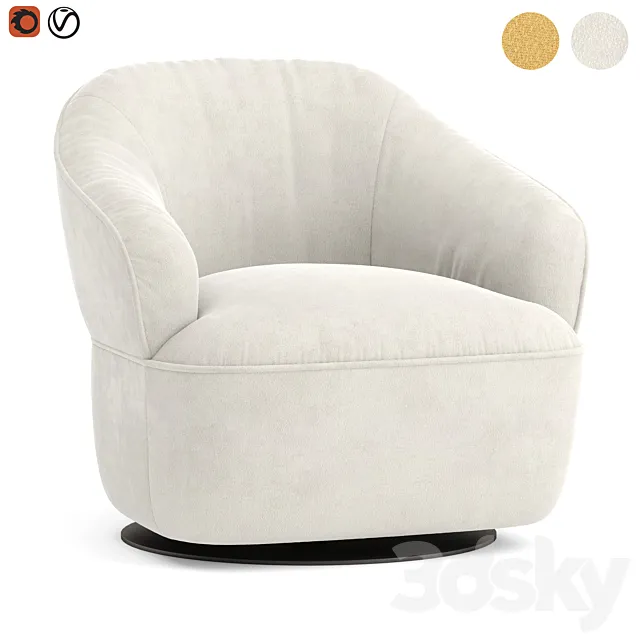 Natuzzi Damen armchair 3ds Max