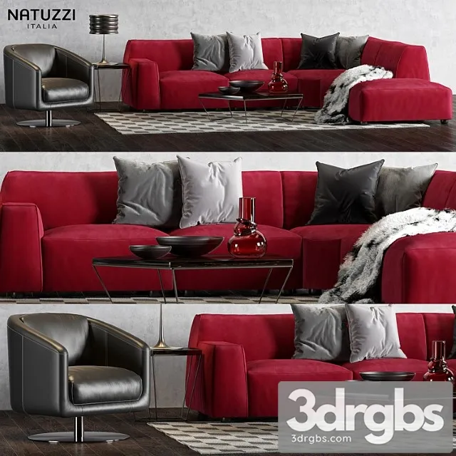 Natuzzi forma sofa set 01