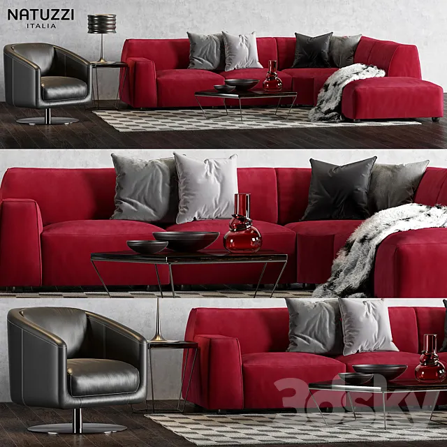 Natuzzi Forma sofa set_01 3DSMax File