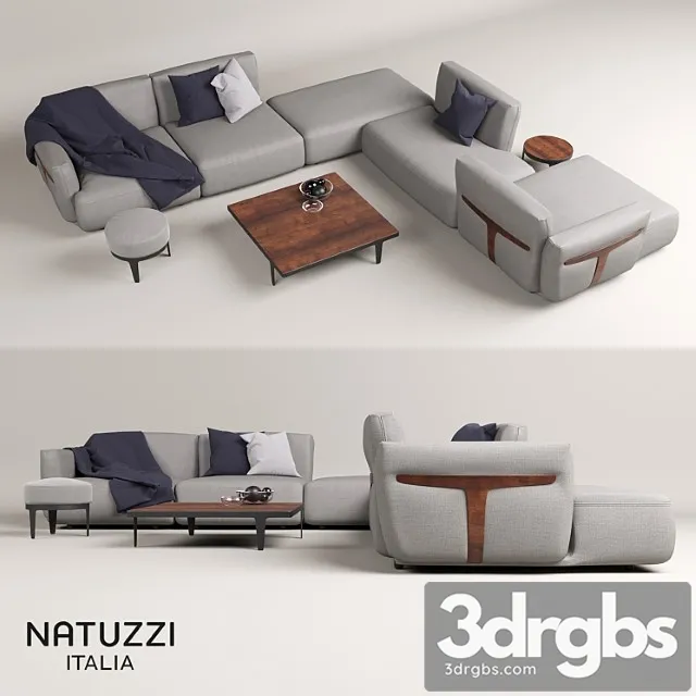Natuzzi herman sofa 2 3dsmax Download