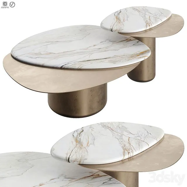 Natuzzi Italia Splash Coffee Table 3dsMax Model