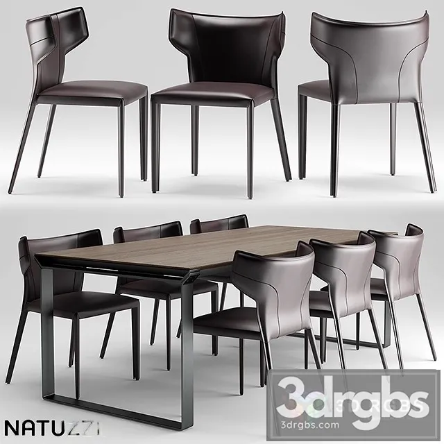 Natuzzi Omega Table Pigreco Chair 3dsmax Download