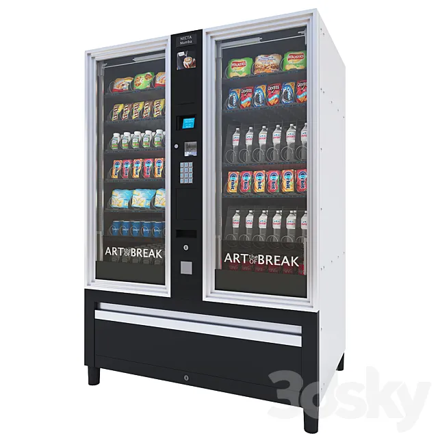 Necta Membo Vending and Snack Machine 3DS Max Model