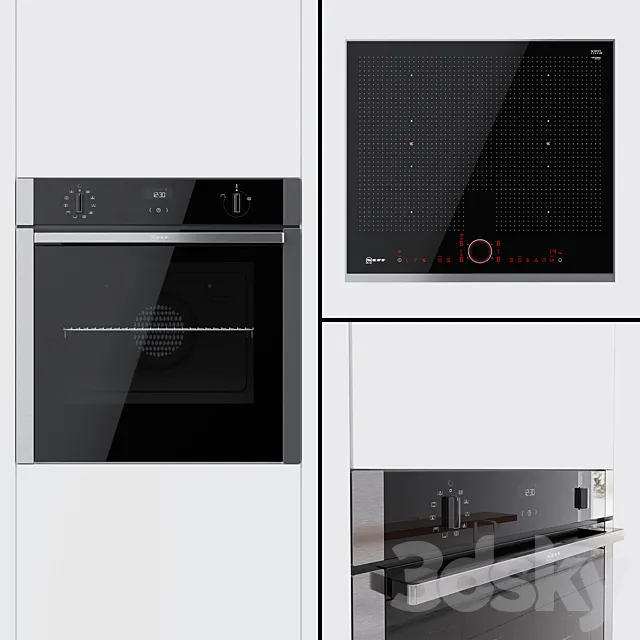 Neff – oven B4ACF4HN0 and hob T66TS6RN0 3ds Max