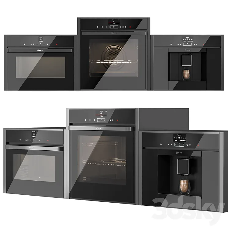 Neff set of kitchen appliances 3DS Max