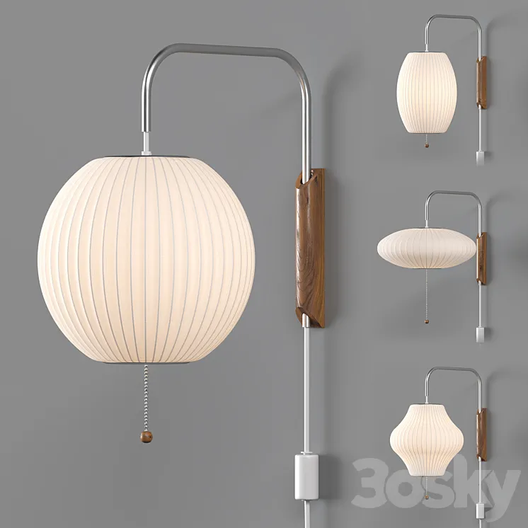 Nelson Bubble Wall Sconce Cabled Collection 3DS Max