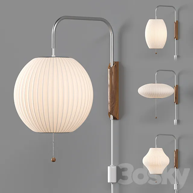 Nelson Bubble Wall Sconce Cabled Collection 3DSMax File