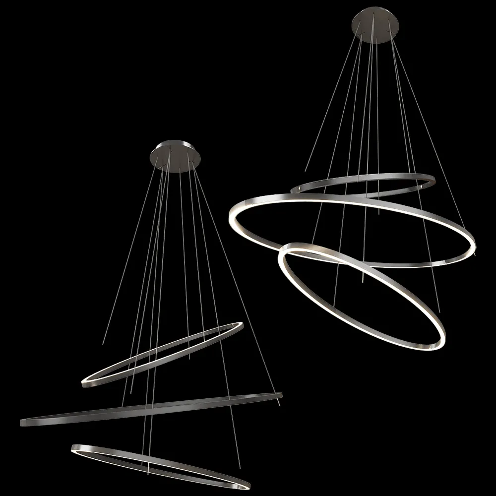 Nemo Lighting – Pendant lamp Ellisse Triple 3ds Max