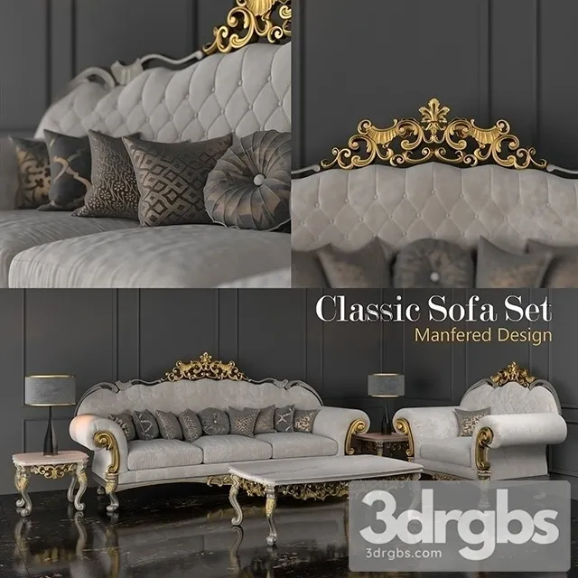 Neo Classic Sofa Set 01 3dsmax Download
