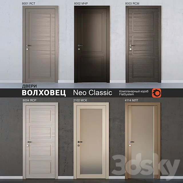Neo Classic Volhovets Doors Collection 3DSMax File