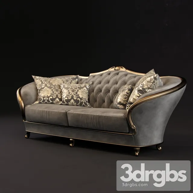 Neo Luxury Gold Sofa 3dsmax Download