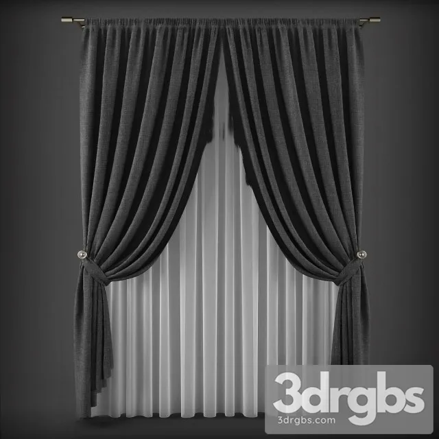 Neoclassic Curtain Black 3dsmax Download