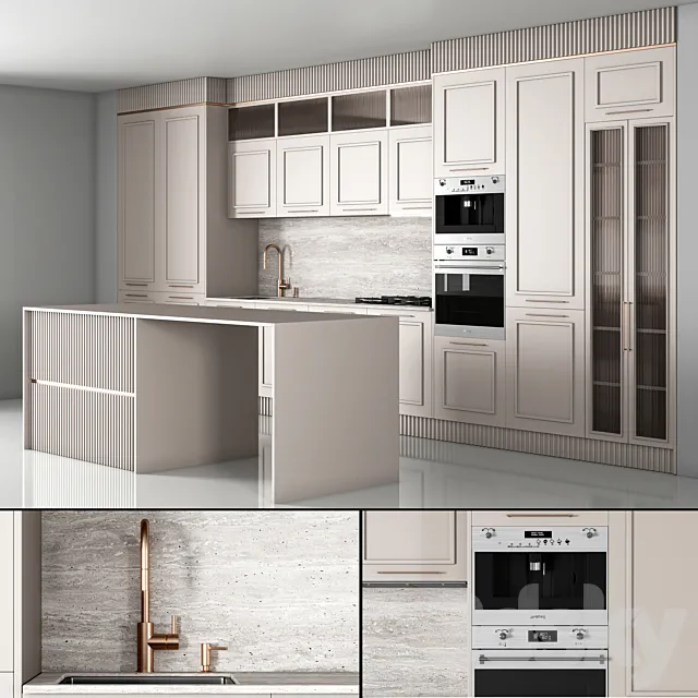 neoclassic kitchen 07 3ds Max