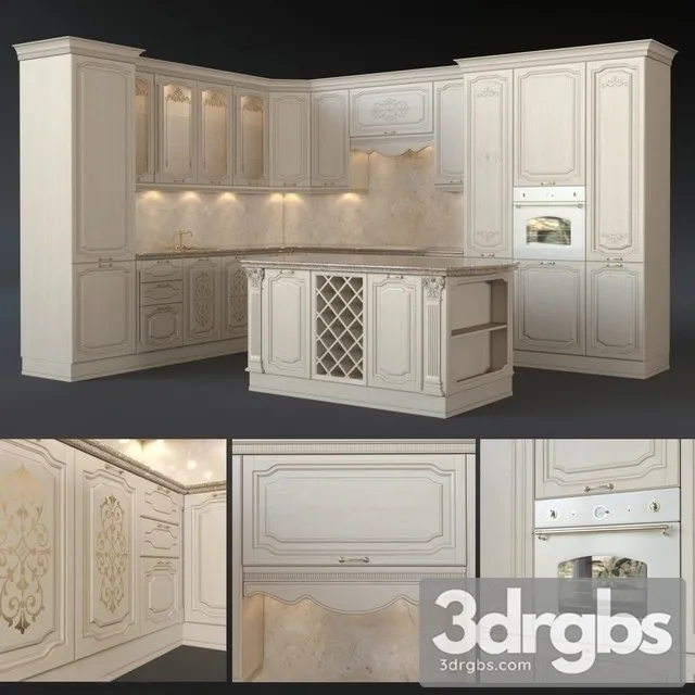 Neoclassic Kitchen Cabinet 2 3dsmax Download