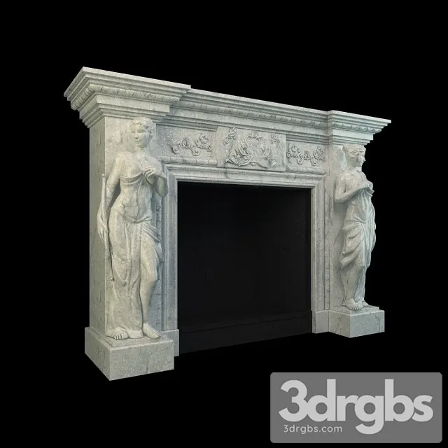 Neoclassical Plaster Fireplace 2 3dsmax Download