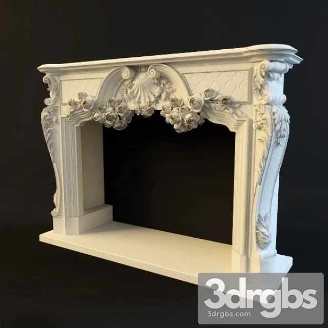 Neoclassical Plaster Fireplace 3dsmax Download