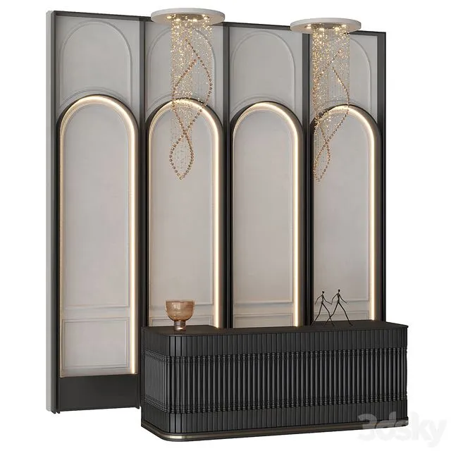 Neoclassical reception desk 13 3dsMax Model