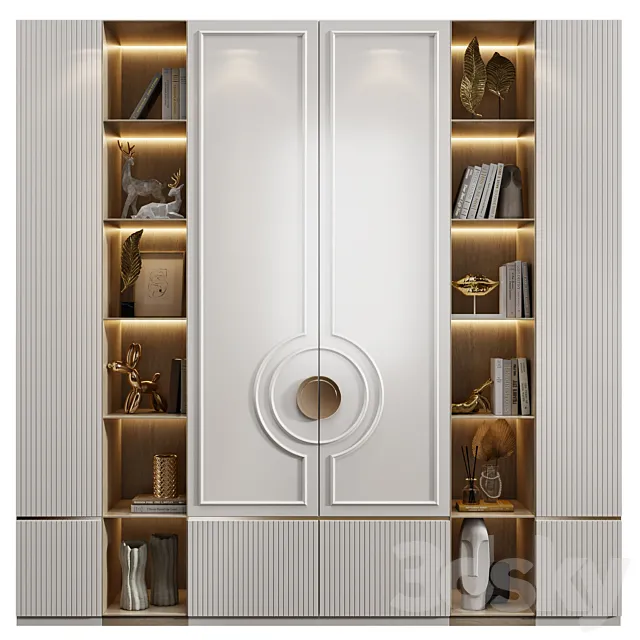 Neoclassical wardrobe 08 3ds Max