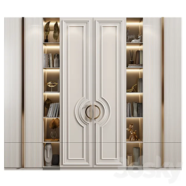 Neoclassical wardrobe 09 3ds Max