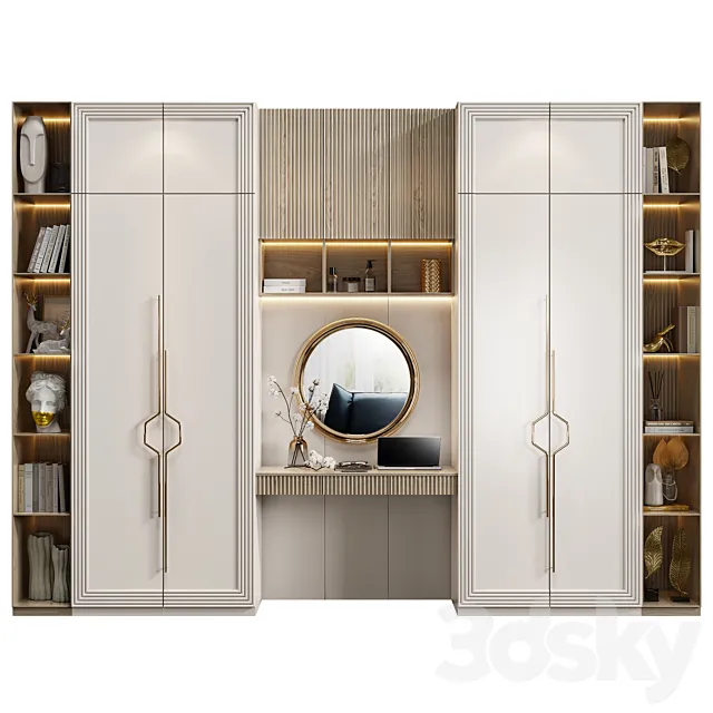 Neoclassical wardrobe 17 3ds Max