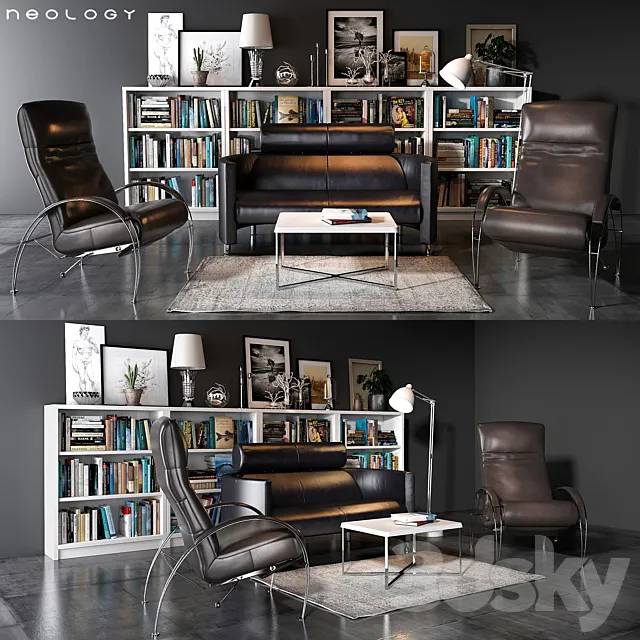 Neology Livingroom set 01 3DS Max Model