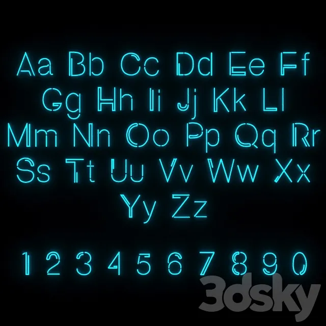 Neon Absolute Sans Latin font 3ds Max