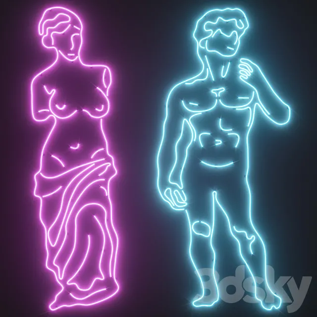 Neon decor 2 3ds Max