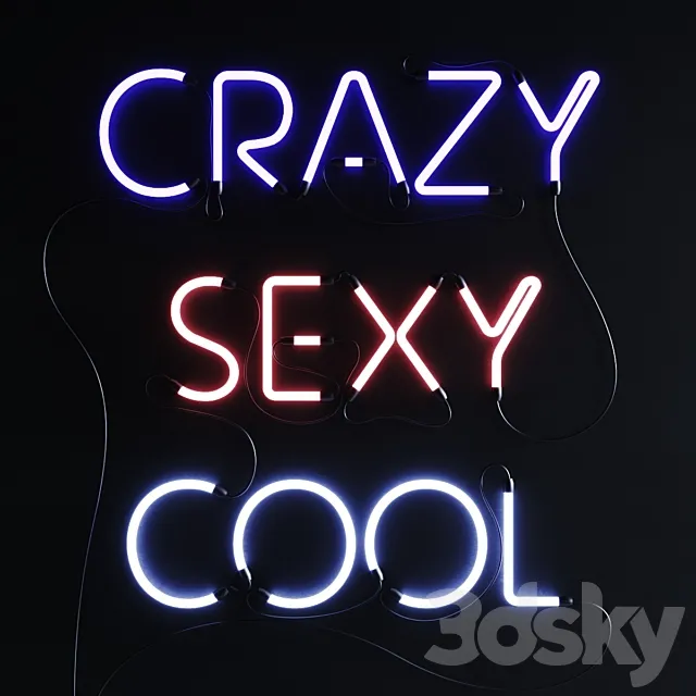 Neon Set 019 Neon Sign 3DS Max Model