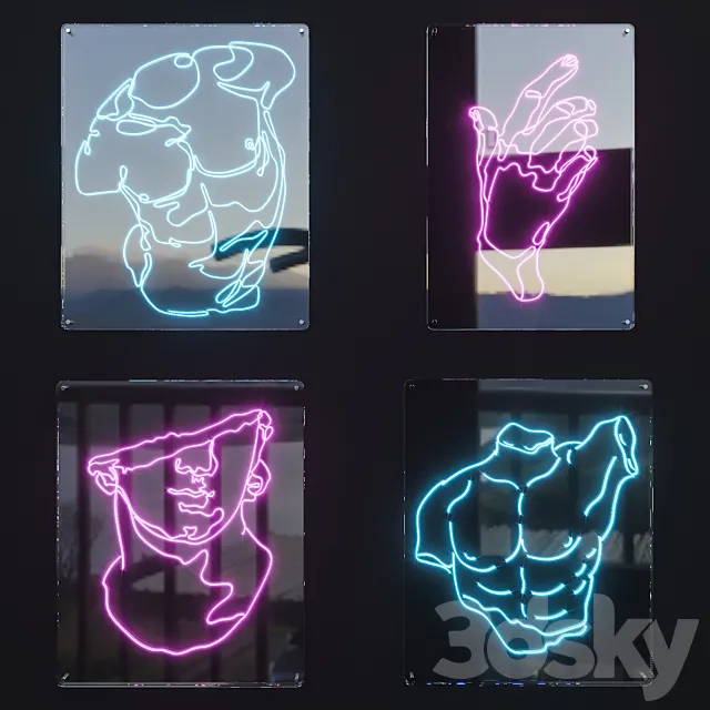 Neon Set 38 3DS Max Model