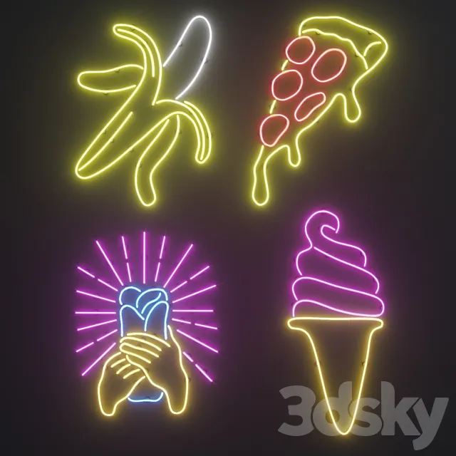 Neon Set 7 3DS Max Model