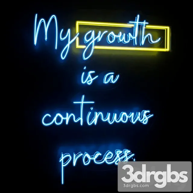 Neon Text 03 Growth 3dsmax Download