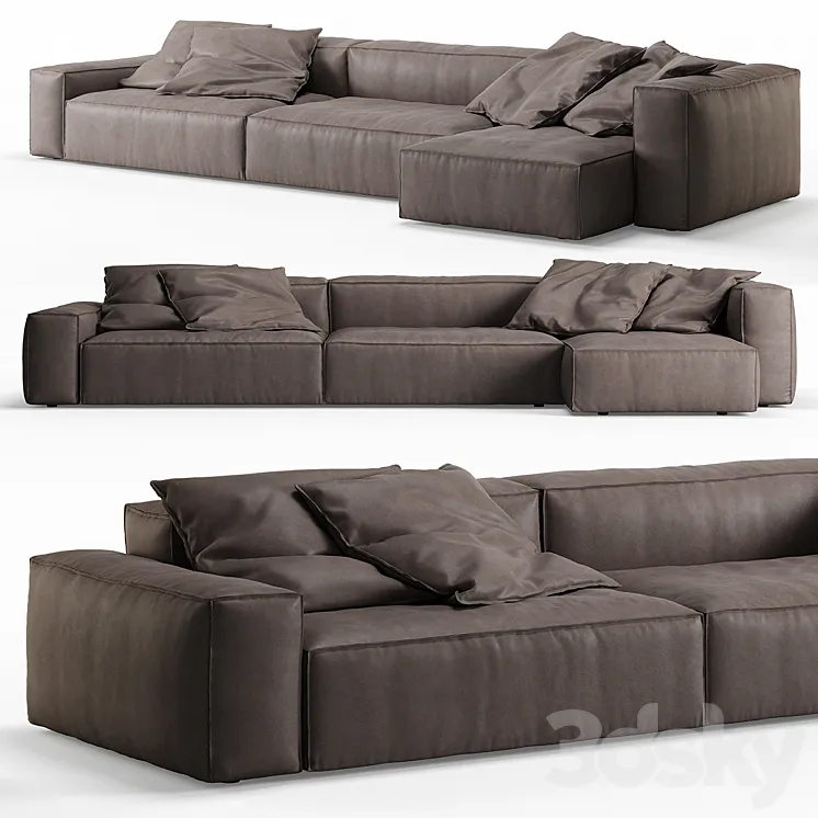 NeoWall Leather Corner Sofa by Living Divani 3DS Max