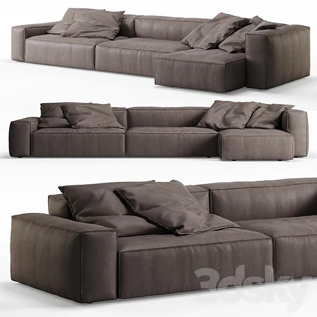 NeoWall Leather Corner Sofa by Living Divani 3DSMax File