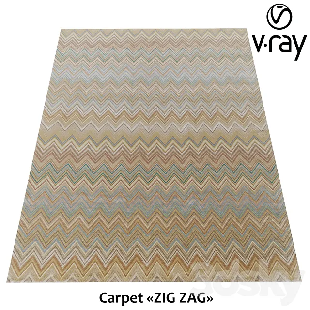 Nepali carpet “ZIG ZAG” 3ds Max