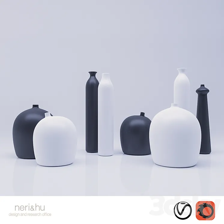 Neri & Hu People Series Vases 3DS Max