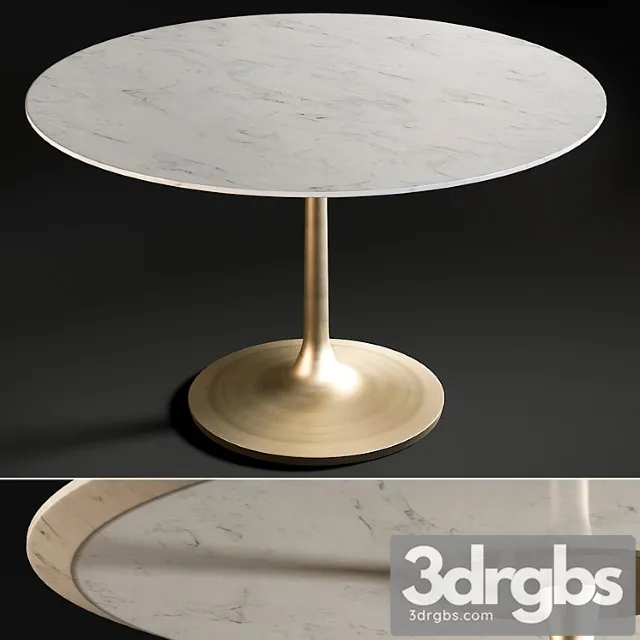 Nero white marble dining table 2 3dsmax Download