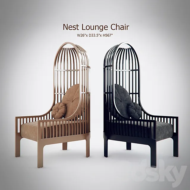 Nest Lounge Chair 3ds Max